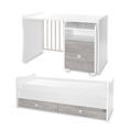 Bed TREND PLUS NEW white+artwood Variant A /teen bed; study desk&cupboard/